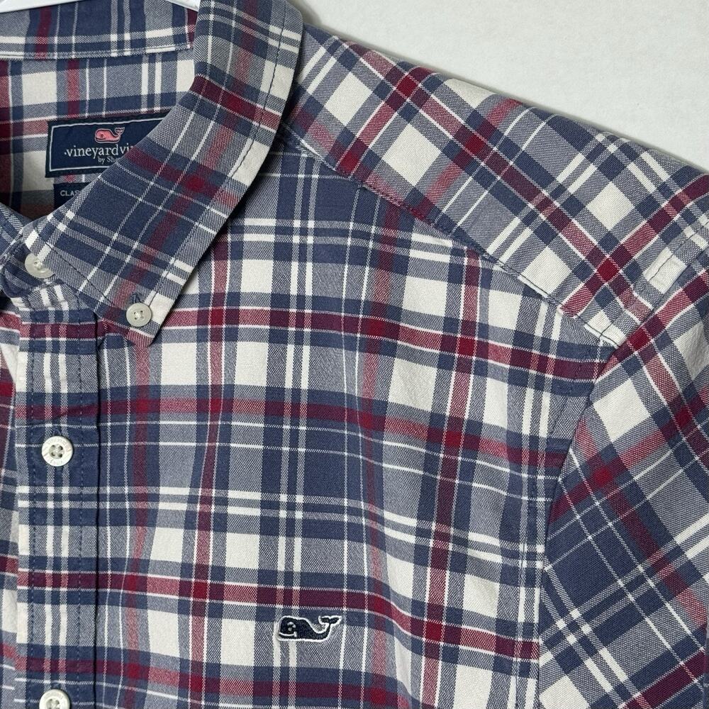 Vineyard Vines Men’s Classic Fit Whale Shirt L Plaid Button Down Long Sleeve